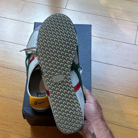 Onitsuka Tiger by Asics Sneakers - White with Green, Red, and Yellow Accents - Picture 4 of 6